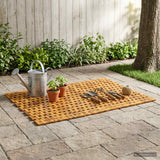 Bath Mats Natural 85 x 120 cm Solid Acacia Wood - Side View