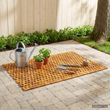 Bath Mats Natural 95 x 140 cm Solid Acacia Wood - Side View