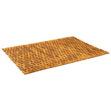 Bath Mats Natural 95 x 140 cm Solid Acacia Wood - Front View