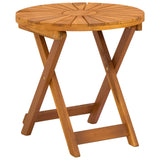 Bistro Table Natural Ø45 x 45 cm Solid Acacia Wood - Front View