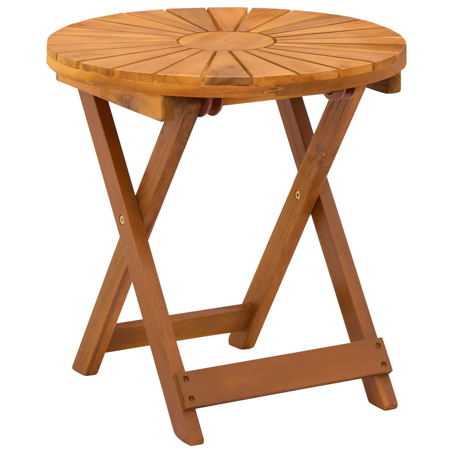 Bistro Table Natural Ø45 x 45 cm Solid Acacia Wood
