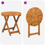 Bistro Table Natural Ø45 x 45 cm Solid Acacia Wood - Low Angle