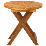 Bistro Table Natural Ø45 x 45 cm Solid Acacia Wood - Top-Down View