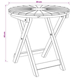 Bistro Table Natural Ø45 x 45 cm Solid Acacia Wood