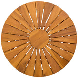 Bistro Table Natural Ø45 x 45 cm Solid Acacia Wood - Rear View