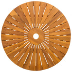 Folding Garden Table Natural Ø60 x 75 cm Solid Acacia Wood