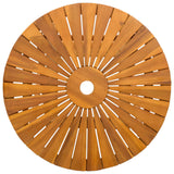 Folding Garden Table Natural Ø60 x 75 cm Solid Acacia Wood - Rear View