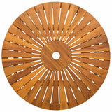 Folding Garden Table Natural Ø70 x 75 cm Solid Acacia Wood