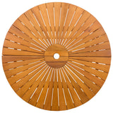 Folding Garden Table Natural Ø90 x 75 cm Solid Acacia Wood