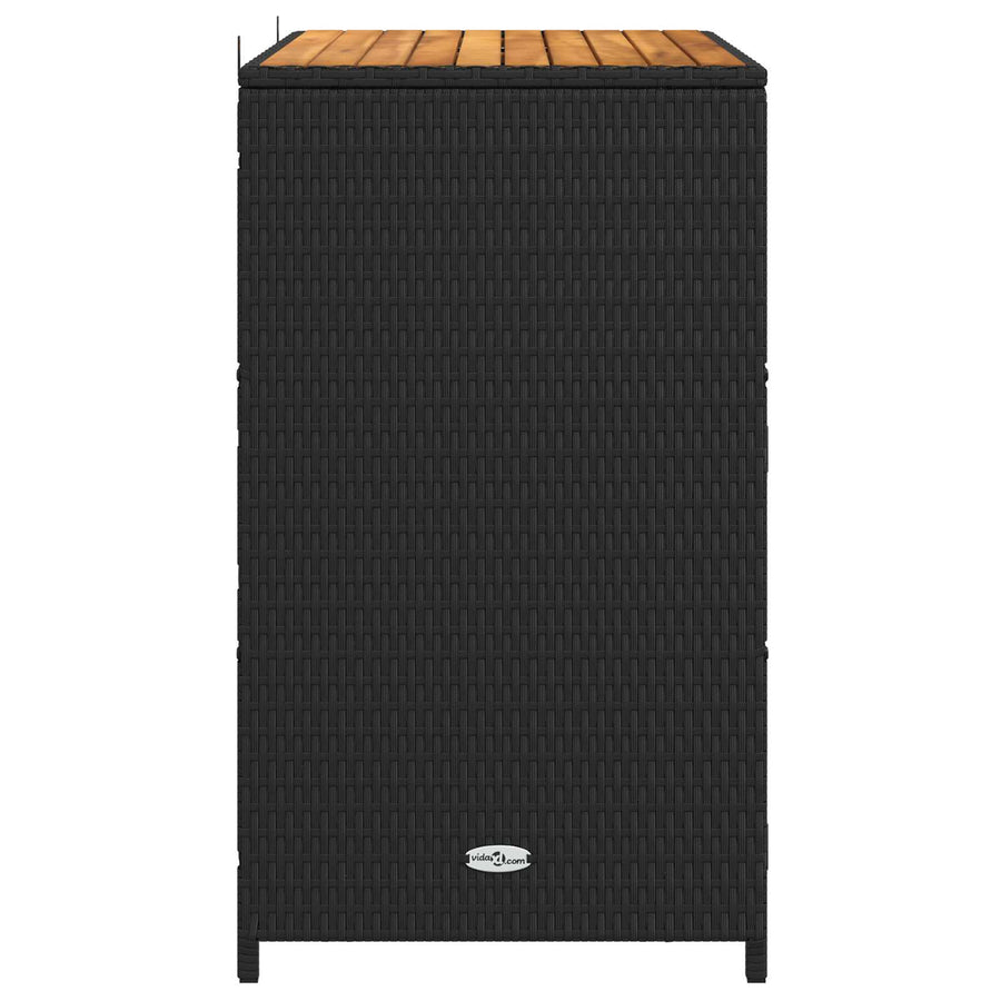 Cabinet Black 70 x 50 x 87 cm Polyester and Roly Rattan