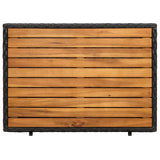 Cabinet Black 70 x 50 x 87 cm Polyester and Roly Rattan
