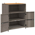 Cabinet Grey 70 x 50 x 87 cm Polyester and Roly Rattan