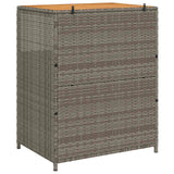 Cabinet Grey 70 x 50 x 87 cm Polyester and Roly Rattan - Close-Up Angle