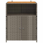 Cabinet Grey 70 x 50 x 87 cm Polyester and Roly Rattan