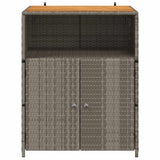 Cabinet Grey 70 x 50 x 87 cm Polyester and Roly Rattan - 45-Degree Angle