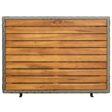 Cabinet Grey 70 x 50 x 87 cm Polyester and Roly Rattan - Low Angle
