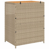 Cabinet Beige 70 x 50 x 87 cm Polyester and Roly Rattan - Close-Up Angle