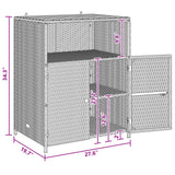 Cabinet Beige 70 x 50 x 87 cm Polyester and Roly Rattan - Extra Image