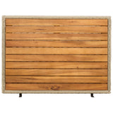 Cabinet Beige 70 x 50 x 87 cm Polyester and Roly Rattan - Low Angle
