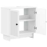 Bathroom Sink Cabinet UTRECHT White 59.5 x 31.5 x 59 cm - Front View