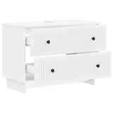 Bathroom Sink Cabinet EDE White 82 x 41 x 59 cm Engineered Wood - Front View