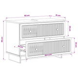Bathroom Sink Cabinet EDE White 82 x 41 x 59 cm Engineered Wood