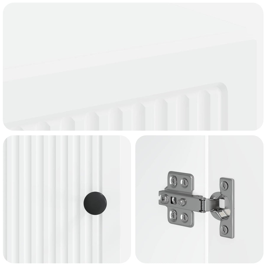 Bathroom Cabinet with Open Shelf EDE White 30 x 31 x 190 cm