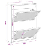Wall-Mounted Shoe Cabinet EDE 71 x 17 x 86 cm Engineered Wood