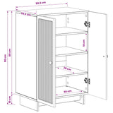 Shoe Cabinet EDE 59.5 x 39.5 x 90 cm Engineered Wood White - Low Angle