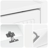 Shoe Cabinet EDE 78 x 24 x 103 cm Engineered Wood White - Rear View