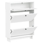 Shoe Cabinet EDE 78 x 24 x 103 cm Engineered Wood White