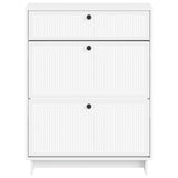 Shoe Cabinet EDE 78 x 24 x 103 cm Engineered Wood White