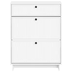 Shoe Cabinet EDE 78 x 24 x 103 cm Engineered Wood White
