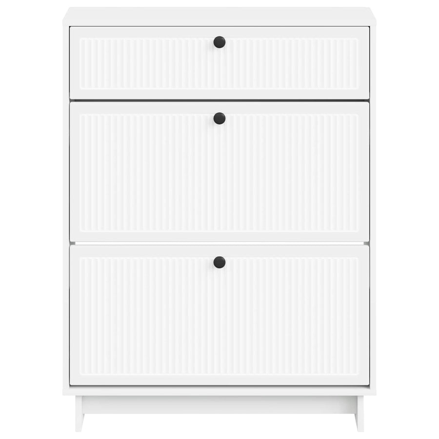 Shoe Cabinet EDE 78 x 24 x 103 cm Engineered Wood White