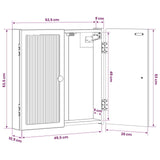 Dartboard Cabinet EDE White 52.5 x 10.5 x 53.5 cm - Low Angle