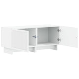 TV Cabinet White Engineered Wood - Front View