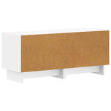 TV Cabinet White Engineered Wood - Rear View