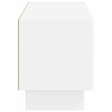 TV Cabinet White Engineered Wood - 45-Degree Angle
