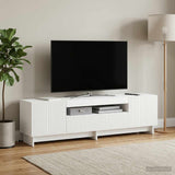 LED TV Cabinet EDE 153 x 35 x 43 cm White Engineered Wood