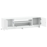 LED TV Cabinet White Engineered Wood - Side View
