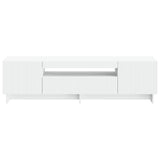 LED TV Cabinet White Engineered Wood - Top-Down View