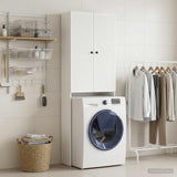 Toilet Cabinet EDE White 66 x 25.5 x 190 cm Engineered Wood - Side View