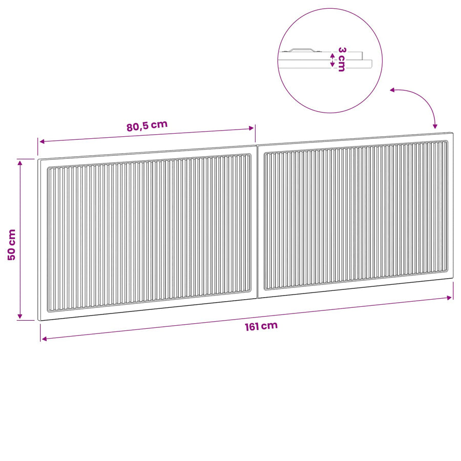 Wall-Mounted Headboard EDE Sonoma Oak Engineered Wood