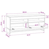 LED TV Cabinet White Engineered Wood