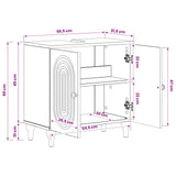 Bathroom Sink Cabinet ALKMAAR White 59.5 x 31.5 x 59 cm