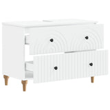 Bathroom Sink Cabinet ALKMAAR White 82 x 41 x 59 cm - Front View