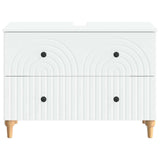 Bathroom Sink Cabinet ALKMAAR White 82 x 41 x 59 cm - Side View