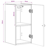 Bathroom Wall Cabinet ALKMAAR White 30 x 31 x 59 cm - Low Angle