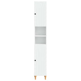Bathroom Cabinet with Open Shelf ALKMAAR White 30 x 31 x 190 cm