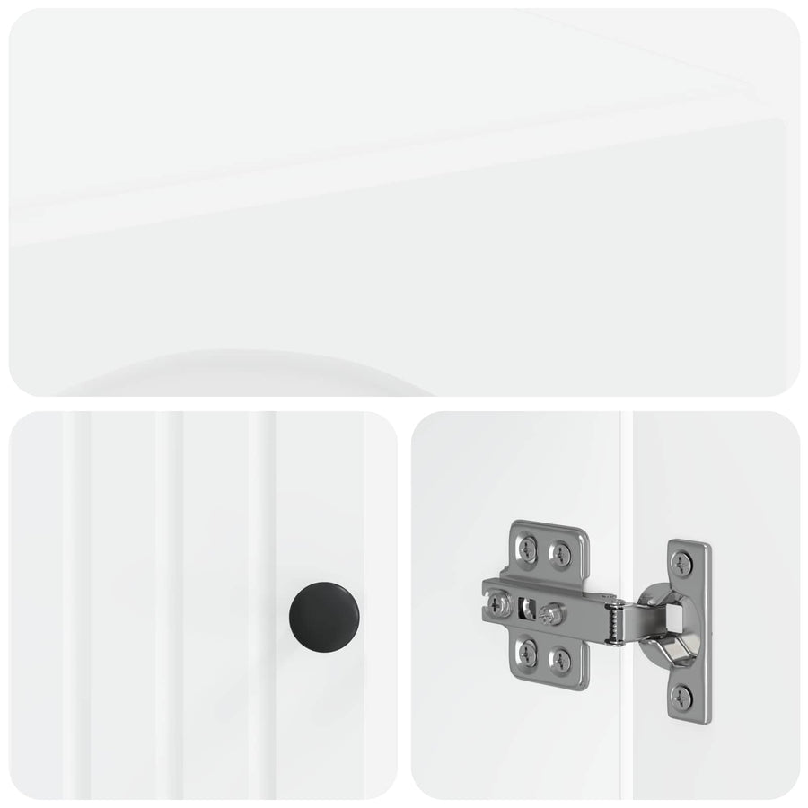 Bathroom Storage Cabinet ALKMAAR White 59.5 x 31 x 80 cm
